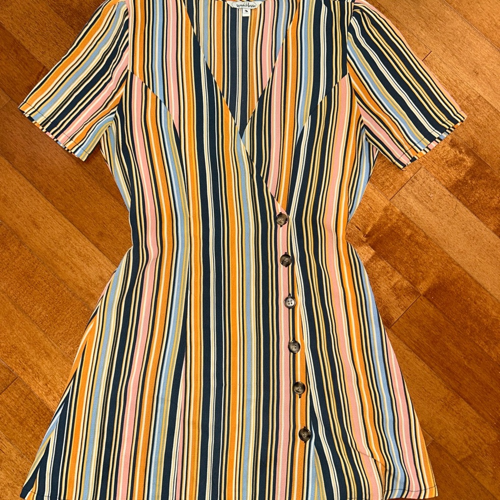 Speechless Multicolor Striped Mini Dress
